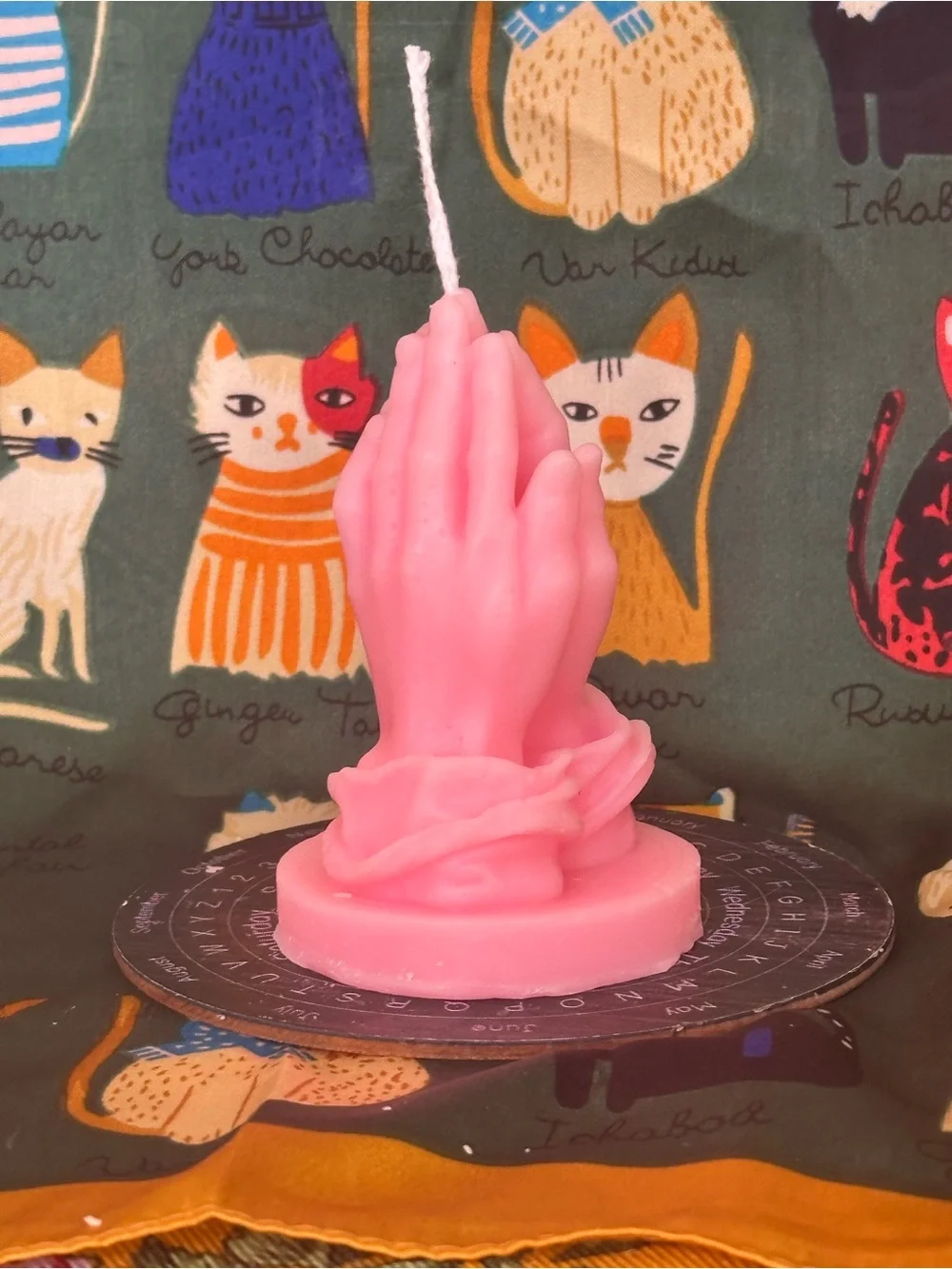 Praying Hands Candle – Pink